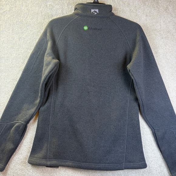 Storm Creek Fleece Jacket Women Medium Gray QuickBooks Logo Full Zip MSRP $70 - Picture 3 of 9